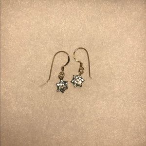 Blue Sparkling Star Earrings